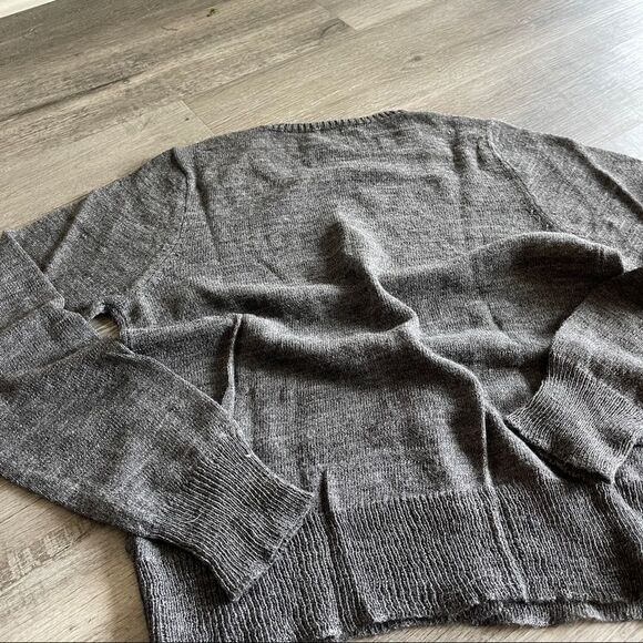 JCrew Women's L Alpaca & Wool Cardigan w/ Jewel Buttons - Picture 11 of 13